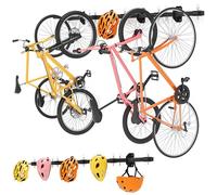 Sttoraboks Bike Storage Rack, Garage Wall Mount Hanger, Indoor Bicycle Organizer with Adjustable Hooks for Home and Garage, 67-inch Cycle Stand Holds 5 Bikes, Wall Bike Stand Up to 300lbs