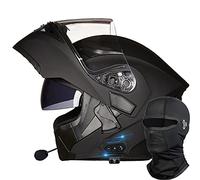 STTTBD Bluetooth Motorbike Helmet Motorcycle Moped Scooter Crash Helmet,DOT/ECE Certified Helmet,Built-in Mp3 Integrated Communication System K,XXXL=(65-66CM)