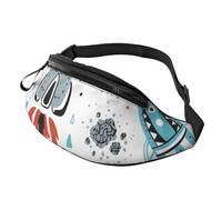 sttung Cartoon Rockets Print All-in-One Waist Pack for Hiking,Travel and Running Enthusiasts