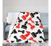 sttung Chess Graphics Print Premium Ultra-Soft Micro Fleece Blanket - Anti-Pilling Air Conditioning Throw for Bed, Sofa, Camping & Travel