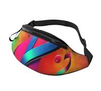 sttung Colorful Musical Note Print All-in-One Waist Pack for Hiking,Travel and Running Enthusiasts