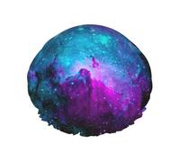 sttung Cool Star River Print Double Layer Shower Cap Stylishâ€‹ Elastic Rim Shower Cap for Women Men