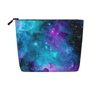 sttung Cool Star River Print Single Layer Imitation Linen Makeup Bag Women Zipper Travel Toiletry Pouch