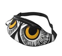 sttung Cute Owl Graphics Print All-in-One Waist Pack for Hiking,Travel and Running Enthusiasts