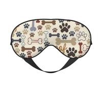 sttung Dog Bones Paw Print Travel - Friendly Sleep Soft Eye Mask: Compact, Lightweight, Adjustable Strap