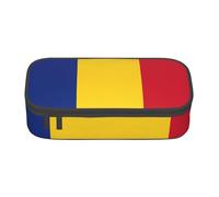 sttung Flag of Romania Print Eyebrow Pencil Cosmetic Storage Bag with Multiple Compartments for Travel