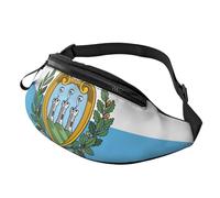 sttung Flag of San Marino Print All-in-One Waist Pack for Hiking,Travel and Running Enthusiasts