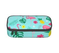 sttung Flamingo Ice Cream Fruit Print Eyebrow Pencil Cosmetic Storage Bag with Multiple Compartments for Travel