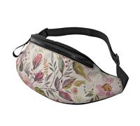 sttung Flower Leaf Print All-in-One Waist Pack for Hiking,Travel and Running Enthusiasts