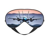sttung Fly Airplane Print Travel - Friendly Sleep Soft Eye Mask: Compact, Lightweight, Adjustable Strap