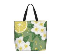 sttung Fresh Lemon Print Women's Large Beach Tote Bag - Reusable Shopping Handbag-Travel,Gym,Casual Outings