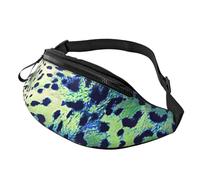 sttung Green Leopard Print All-in-One Waist Pack for Hiking,Travel and Running Enthusiasts