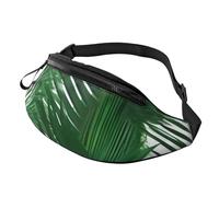 sttung Green Palm Leaf Print All-in-One Waist Pack for Hiking,Travel and Running Enthusiasts