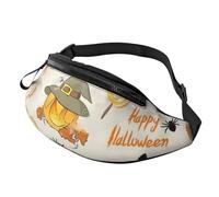 sttung Halloween Pumpkin and Owl Print All-in-One Waist Pack for Hiking,Travel and Running Enthusiasts