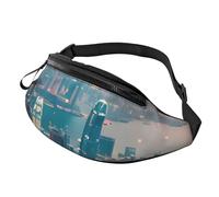 sttung Hong Kong Print All-in-One Waist Pack for Hiking,Travel and Running Enthusiasts