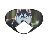 sttung Husky Dog Print Travel - Friendly Sleep Soft Eye Mask: Compact, Lightweight, Adjustable Strap