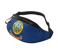 sttung Idaho State Flag Print All-in-One Waist Pack for Hiking,Travel and Running Enthusiasts