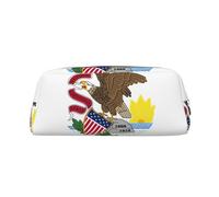 sttung Illinois State Flag Print Stylish Makeup Storage Bag Multifunctional Portable Travel Storage Bag