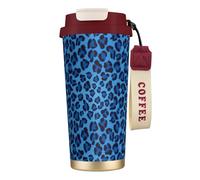 sttung Leopard Skin Animal Print 2-in-1 Double Drink Travel Coffee Cup - 316 Stainless Steel 12+ Hours Insulated Mug Gift for Birthday Christmas