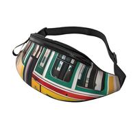 sttung Lisbon Tram Graphics Print All-in-One Waist Pack for Hiking,Travel and Running Enthusiasts
