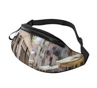 sttung Lisbon Tram Print All-in-One Waist Pack for Hiking,Travel and Running Enthusiasts