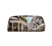 sttung Lisbon Tram Print Stylish Makeup Storage Bag Multifunctional Portable Travel Storage Bag