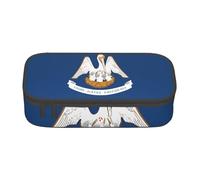sttung Louisiana State Flag Print Eyebrow Pencil Cosmetic Storage Bag with Multiple Compartments for Travel