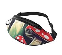 sttung Magic Mushrooms Print All-in-One Waist Pack for Hiking,Travel and Running Enthusiasts