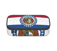 sttung Missouri State Flag Print Eyebrow Pencil Cosmetic Storage Bag with Multiple Compartments for Travel