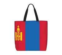 sttung Mongolian flag Print Women's Large Beach Tote Bag - Reusable Shopping Handbag-Travel,Gym,Casual Outings
