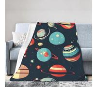 sttung Outer Space Planet Print Premium Ultra-Soft Micro Fleece Blanket - Anti-Pilling Air Conditioning Throw for Bed, Sofa, Camping & Travel