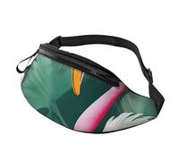 sttung Palm Leaf and Flamingos Couple Print All-in-One Waist Pack for Hiking,Travel and Running Enthusiasts