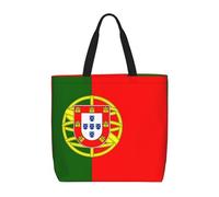 sttung Portuguese flag Print Women's Large Beach Tote Bag - Reusable Shopping Handbag-Travel,Gym,Casual Outings