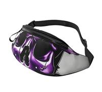 sttung Purple Rose and Skull Print All-in-One Waist Pack for Hiking,Travel and Running Enthusiasts