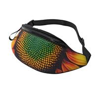 sttung Rainbow Sunflowers Print All-in-One Waist Pack for Hiking,Travel and Running Enthusiasts