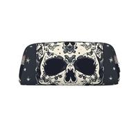 sttung Skull Yoga and Flower Print Stylish Makeup Storage Bag Multifunctional Portable Travel Storage Bag