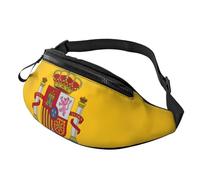 sttung Spanish Flag Print All-in-One Waist Pack for Hiking,Travel and Running Enthusiasts
