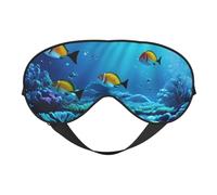 sttung Tranquil Underwater Scenery Print Travel - Friendly Sleep Soft Eye Mask: Compact, Lightweight, Adjustable Strap