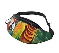 sttung Tropical Flower Leaf Parrot Print All-in-One Waist Pack for Hiking,Travel and Running Enthusiasts