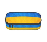 sttung Ukrainian Flag Print Eyebrow Pencil Cosmetic Storage Bag with Multiple Compartments for Travel