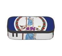 sttung Virginia State Flag Print Eyebrow Pencil Cosmetic Storage Bag with Multiple Compartments for Travel