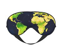 sttung World Map Print Travel - Friendly Sleep Soft Eye Mask: Compact, Lightweight, Adjustable Strap