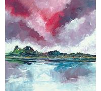 Stuart Roy "Red Skies in Norfolk Canvas Print, Multi-Colour, 40 x 40 cm