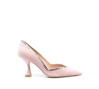 Stuart Weitzman 70mm suede crystal-embellished pumps - Pink 36-38,5-39