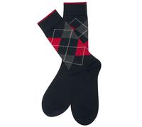 Stuarts London Brian Oak Argyle Socks - Red/Black O/S O/S