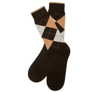 Stuarts London Brian Oak Argyle Socks - Two Tone Brown O/S O/S