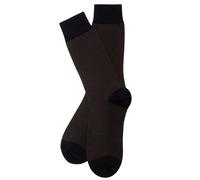 Stuarts London Brian Oak Birds Eye Patterned Socks - Dark Brown O/S O/S