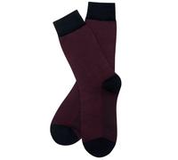 Stuarts London Brian Oak Birds Eye Patterned Socks - Maroon O/S O/S