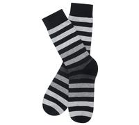 Stuarts London Brian Oak Block Stripe Socks - Black O/S O/S