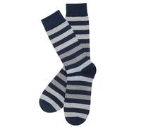 Stuarts London Brian Oak Block Stripe Socks - Navy/Grey O/S O/S